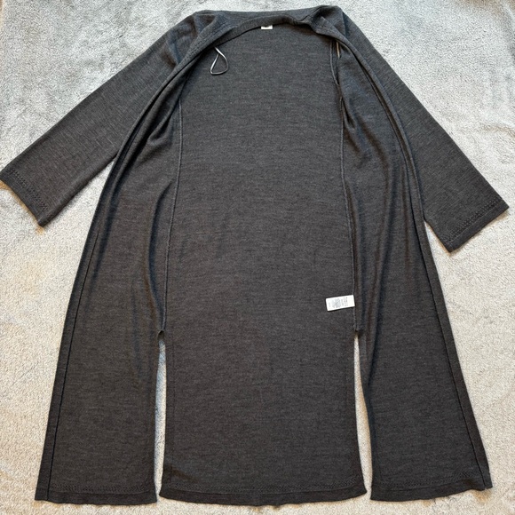 Max Studio 100% Extra Fine Merino Wool Duster Cardigan - Grey/Gray XS fits S too - Picture 9 of 14